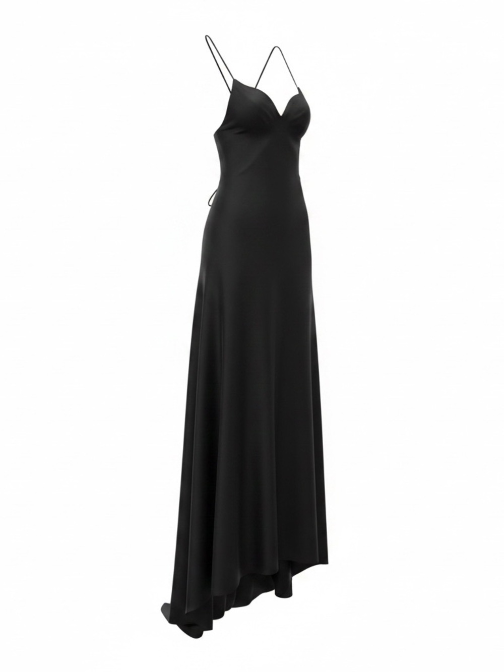 JVN by Jovani Black Strapless Slip Gown